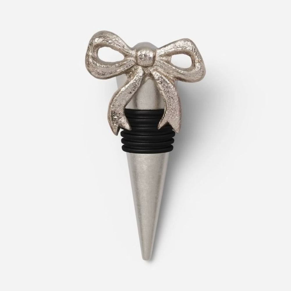 Bow nwt Wine Stopper Silver - Threshold